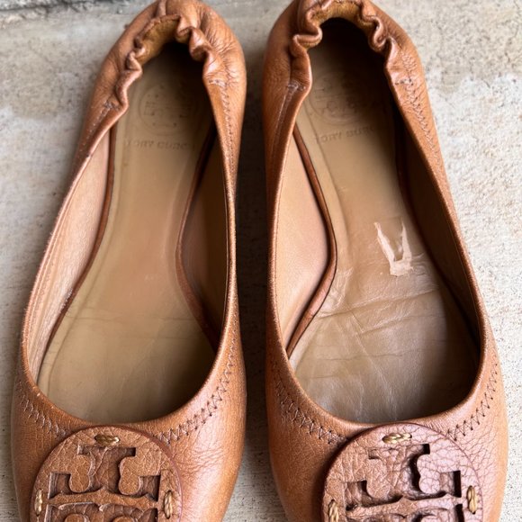 Tory Burch Tan Leather Flats - Picture 3 of 14